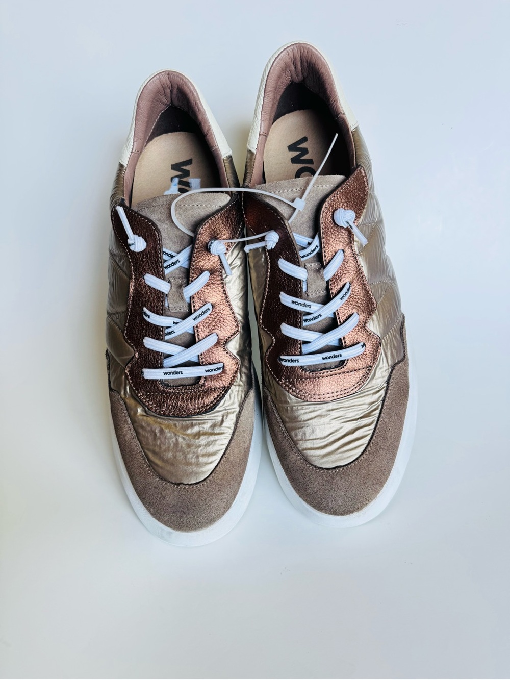 Wonders Metallic Taupe & Bronze Women's Sneakers